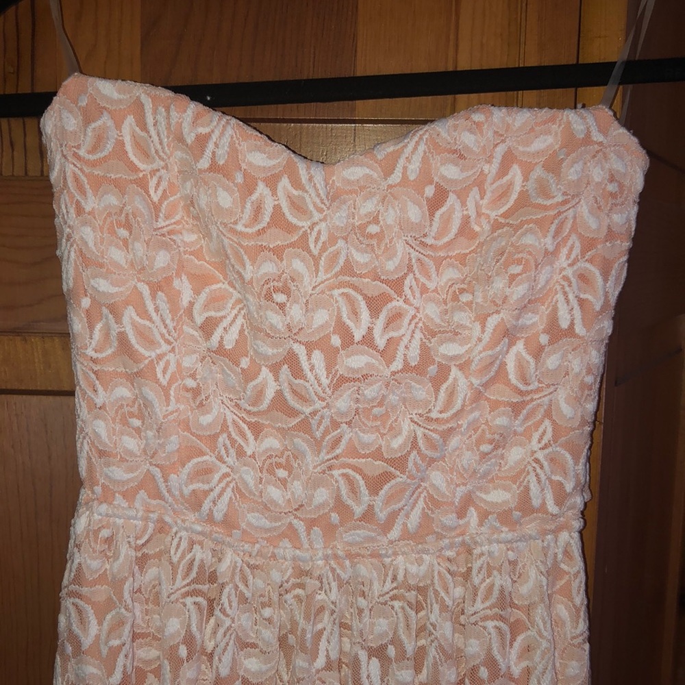 Peach color dress, size 5